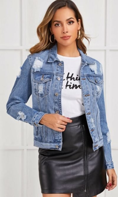 Ripped Denim Jacket